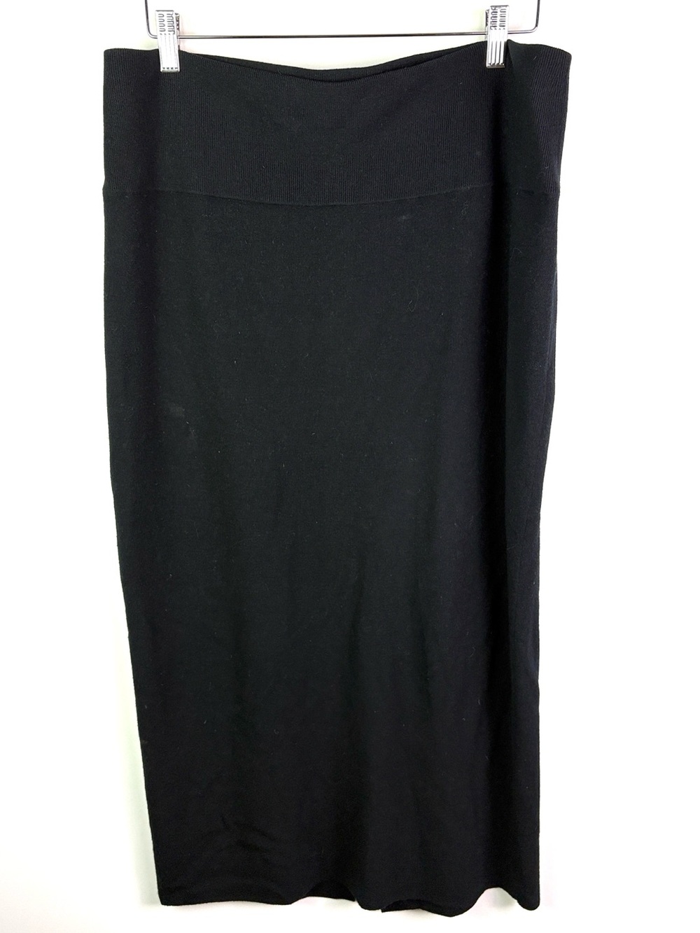 Eileen Fisher wool Blend Black Women's Midi Skirt size L